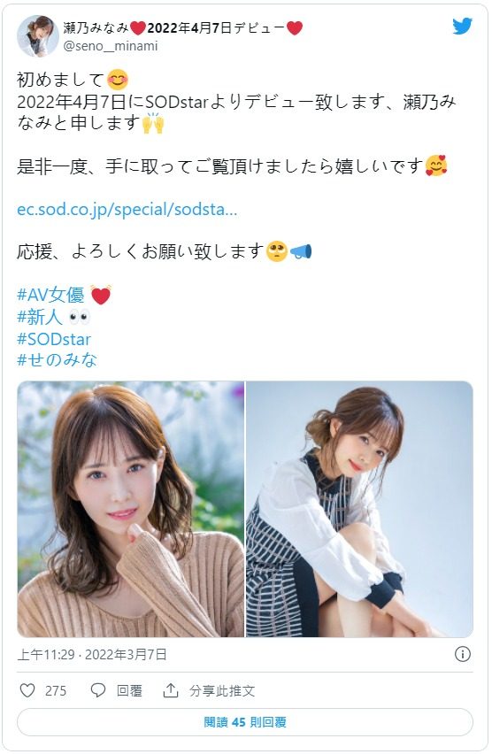 瀨乃南(瀬乃みなみ)出道作品番號及封面，瀨乃南個人簡介