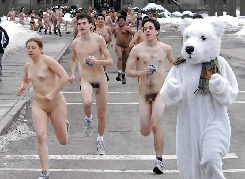 真冬 走る 寒中 全裸 マラソン エロ画像 【3】