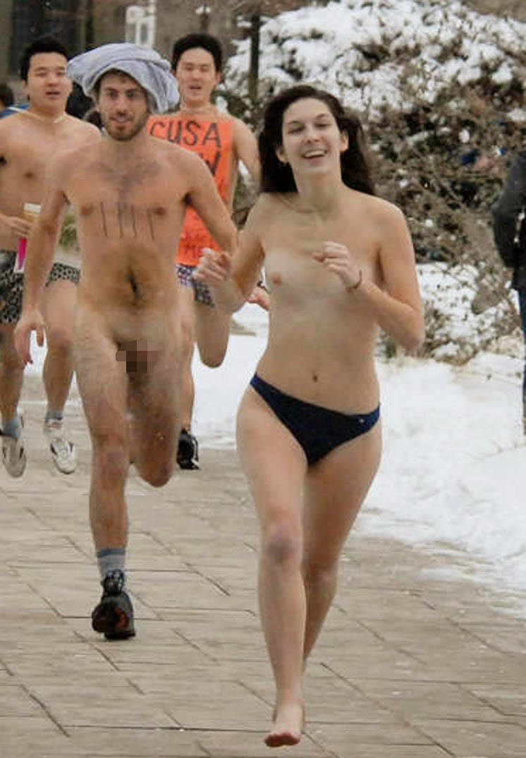 真冬 走る 寒中 全裸 マラソン エロ画像 【19】