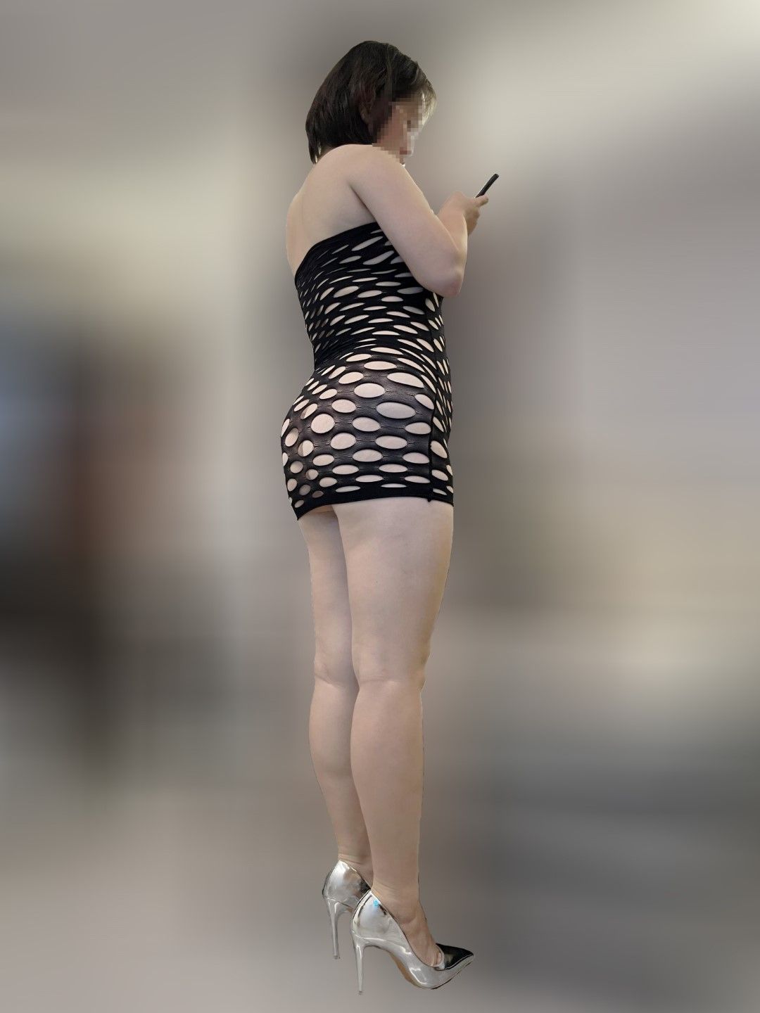 [原创][手势认证]情趣網衣高跟穿在肥臀少婦身上騷氣逼人[14P]