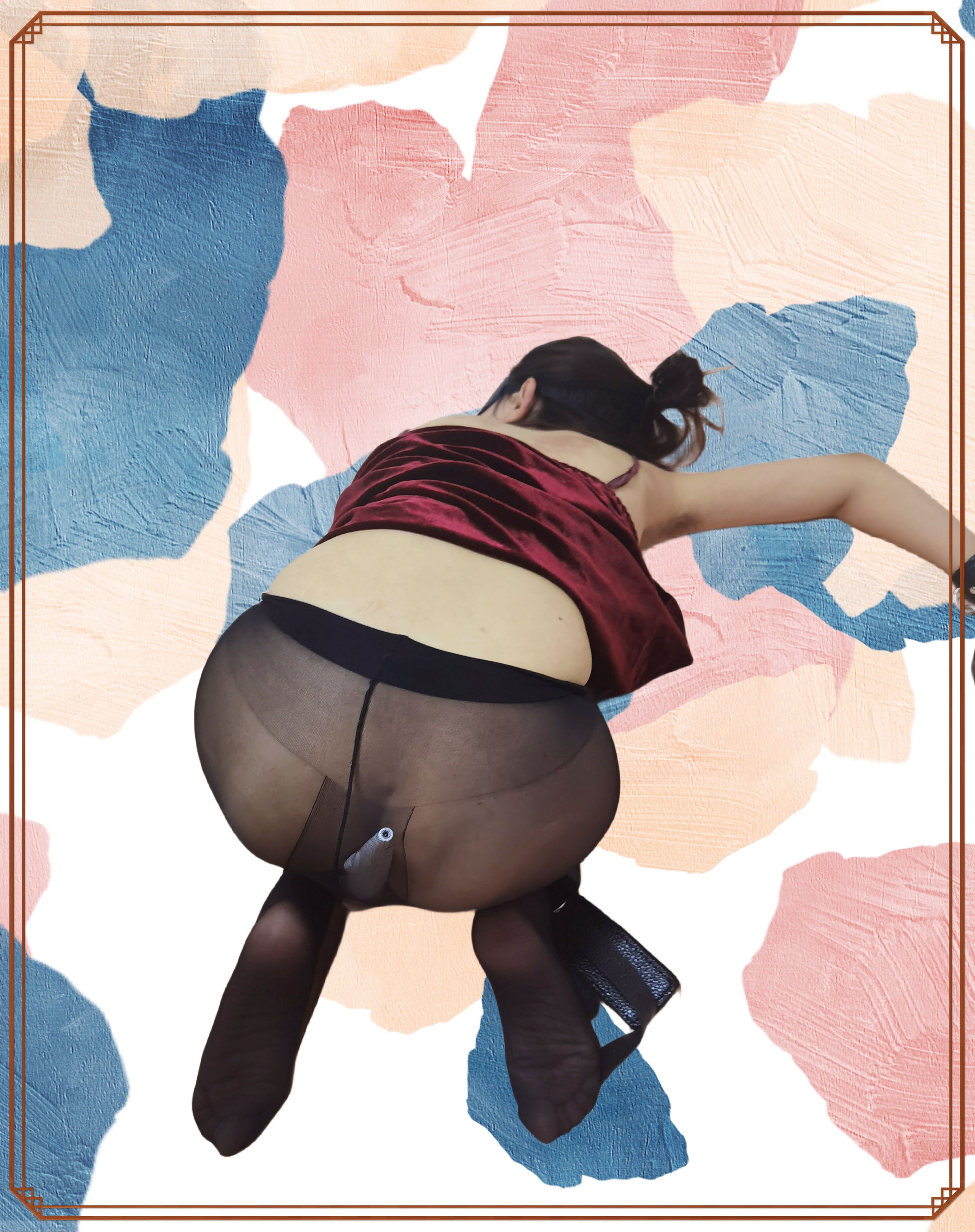 [原创][手势认证]淫妻分享，黑絲高跟情趣內衣誘惑滿滿，爽的直喊上天了[24P]