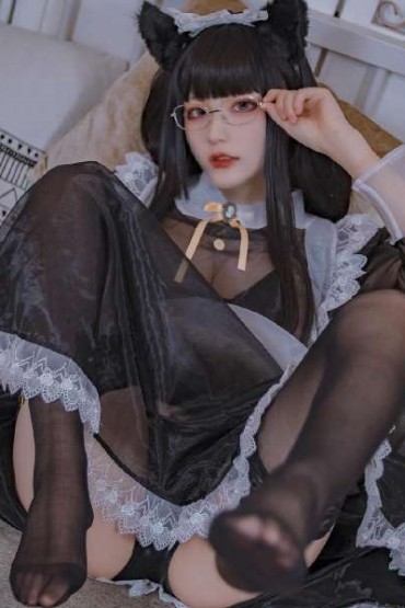 [起司塊wii] 黑色透明女仆  - (52P)