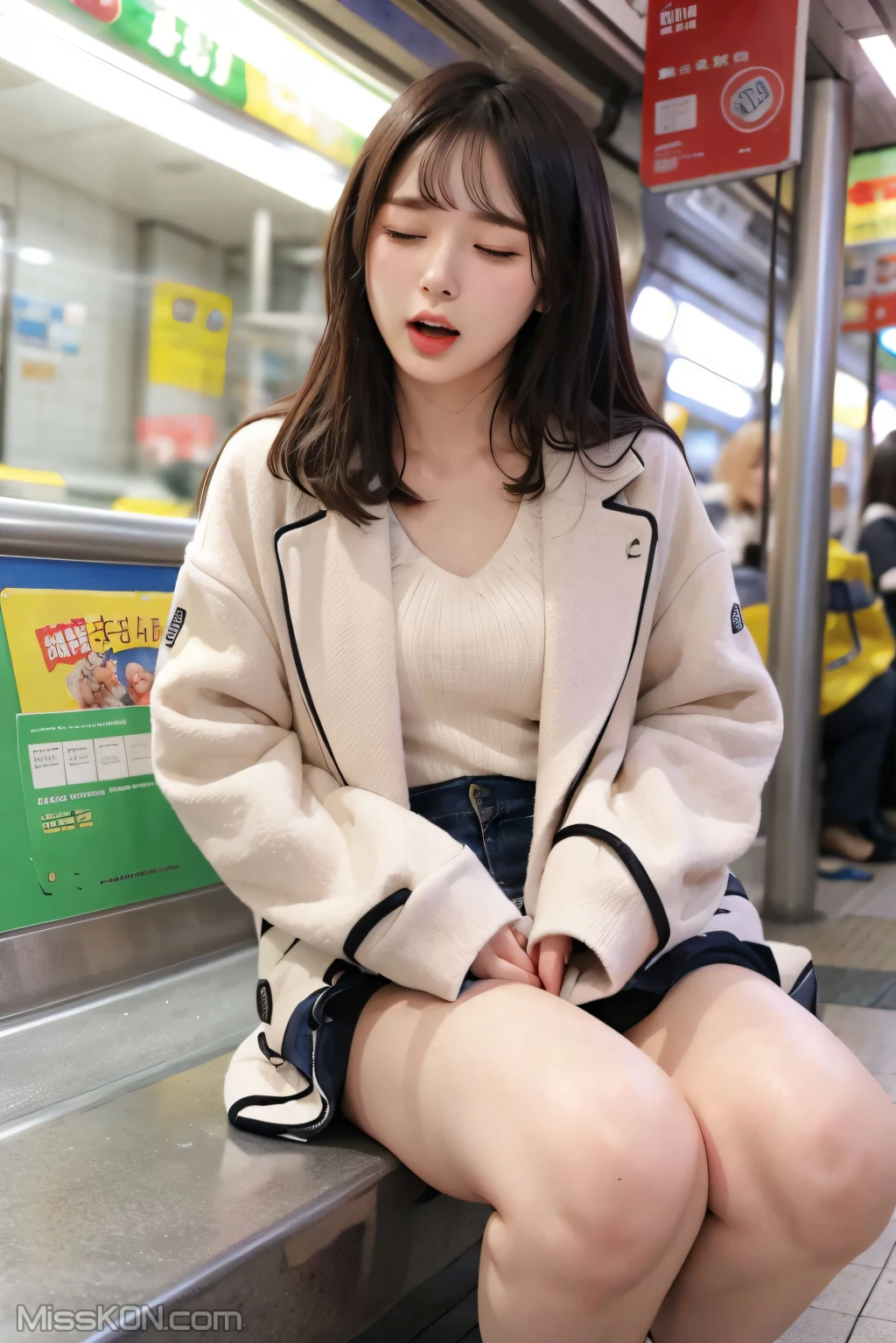 [AI Generated] 清纯唯美系列 地铁里的跳蛋 (108 photos)