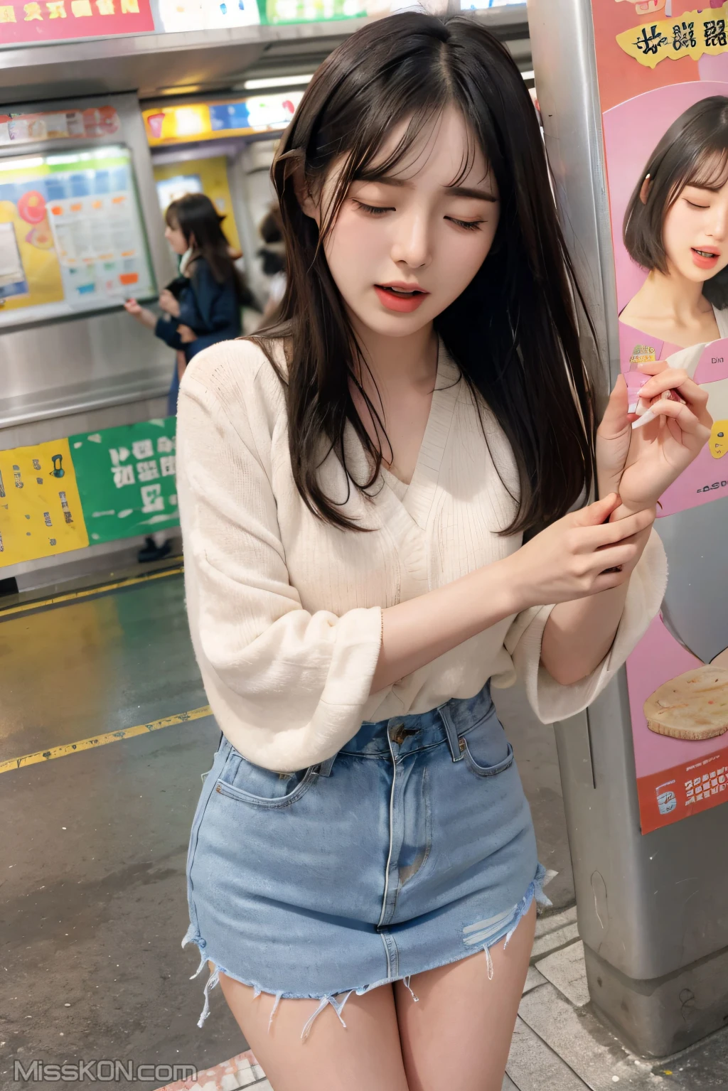 [AI Generated] 清纯唯美系列 地铁里的跳蛋 (108 photos)