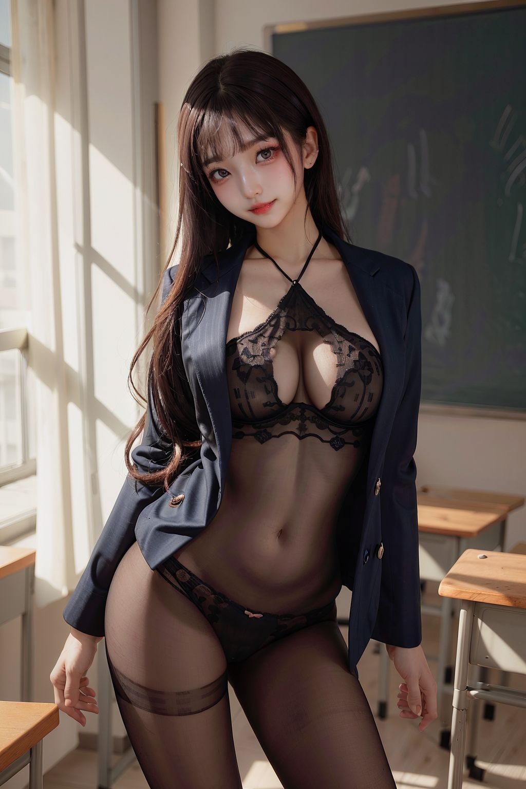 [AI Generated] 情趣女教师 (72 photos)