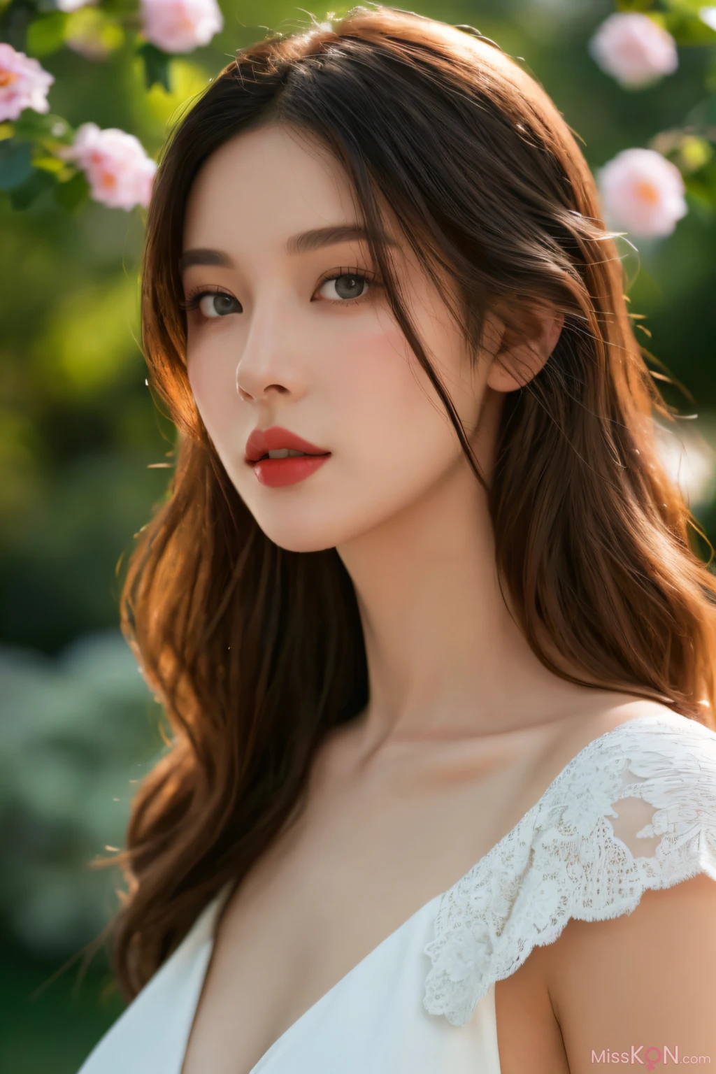 [AI Generated] 拟实画风 Vol.181 半露白裙 (110 photos)