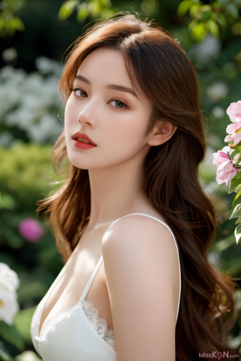 [AI Generated] 拟实画风 Vol.181 半露白裙 (110 photos)