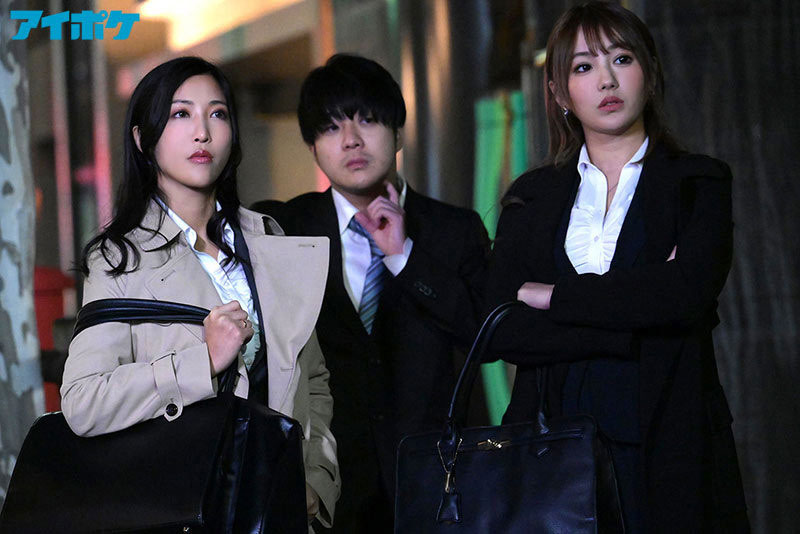 出差慘遭榨乾！癡女上司「天海つばさ+水川スミレ」強迫3人玩到天亮！