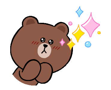 Cute Brown and Cony Sticker for you to share on social media | Cute love gif,