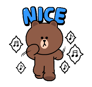LINE Official Stickers - BROWN & FRIENDS Intense Stickers Example with GIF Animation