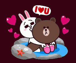Brown Cony Swim GIF - Brown Cony LINE - Discover & Share GIFs